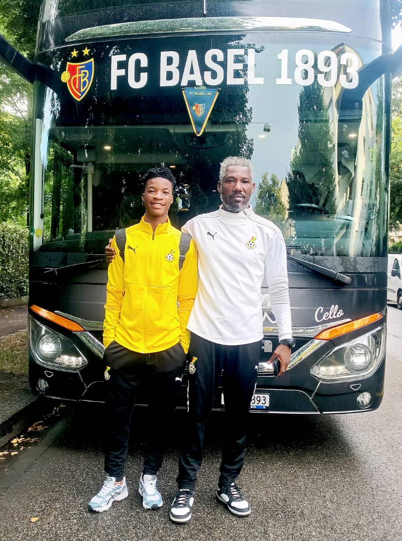 Mahala FA player Sadat Desmond with Ghana U19 team