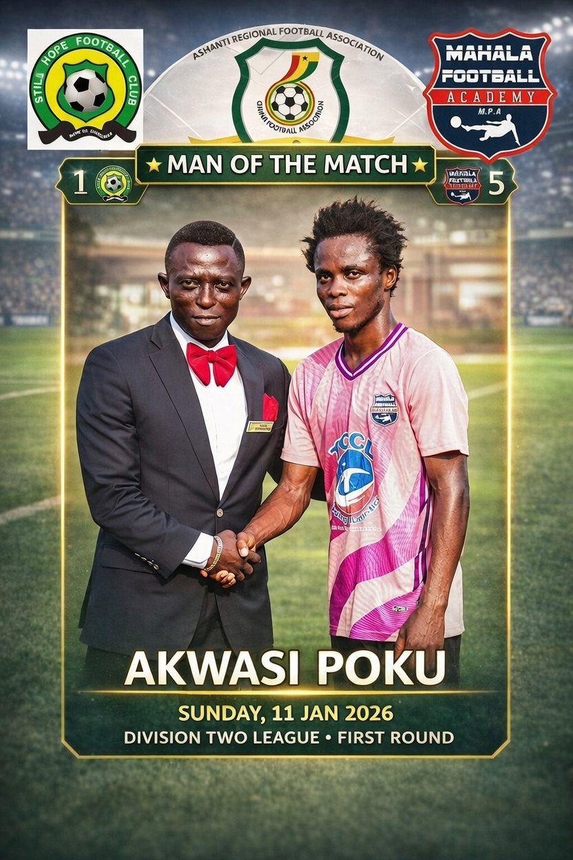 Akwasi Poku receiving MVP award